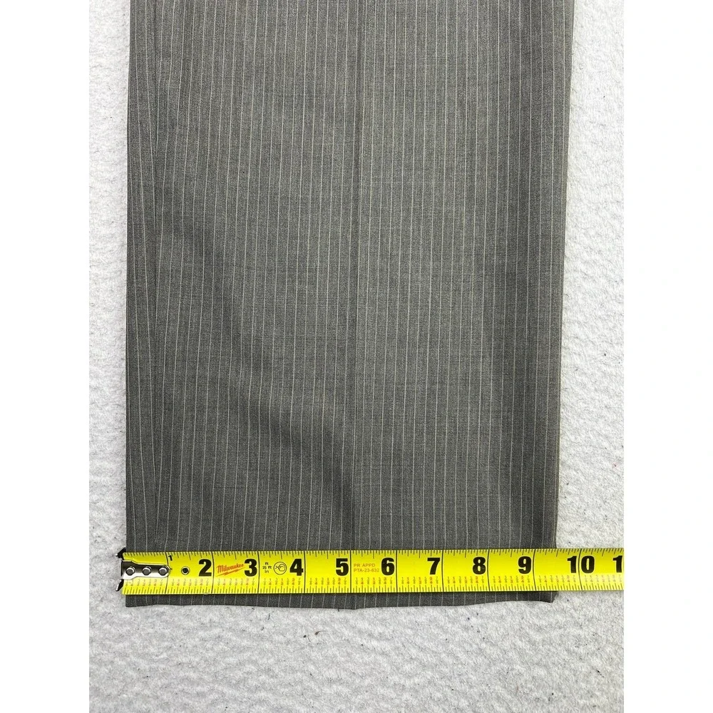 Banana Republic Dress Pants Mens 35x32 Gray Wool Blend Pinstripe Lined Business‎